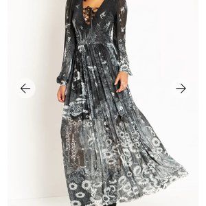 ISO WTB Blackmilk William Heath Robinson's Fairytales Sheer Bishop Maxi Dress